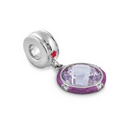 Lauren G. Adams Gabriella Lavender & CZ Charm W/ Rhodium Bead